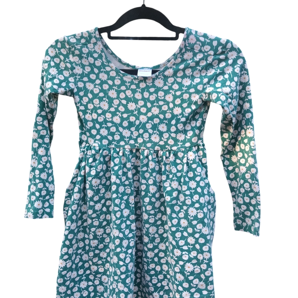 Hannah Anderson Sz 8 Floral Green Kids Dress